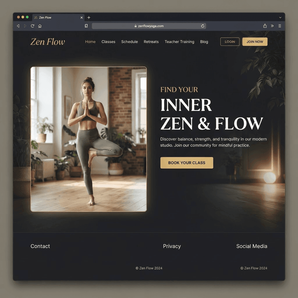 Превью быстрого мобильного шаблона сайта на смартфоне — Zen Flow